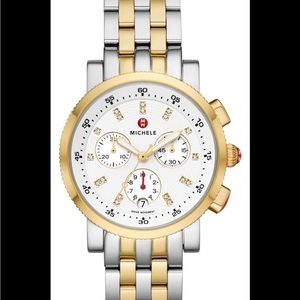 Women's Diamond Accent Two-Tone
Sport Sail Watch, 38mm - 0.06ctw (Michele Watch)